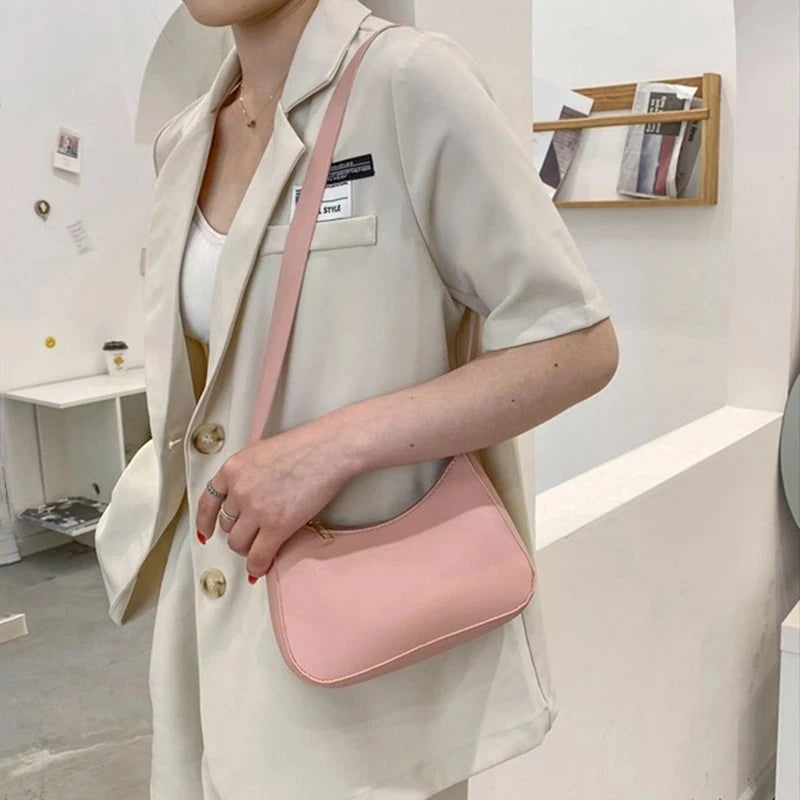 Neue Damenmode Handtaschen Retro Einfarbig