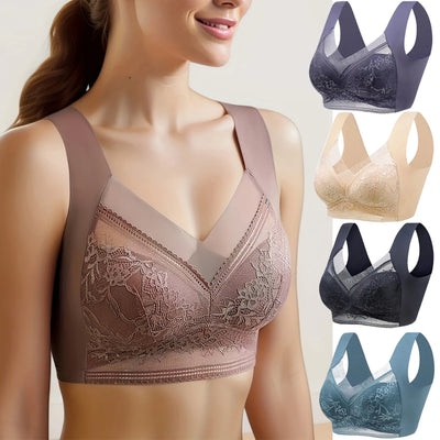 Damen Großer Push-Up-BH aus nahtloser Eisseide