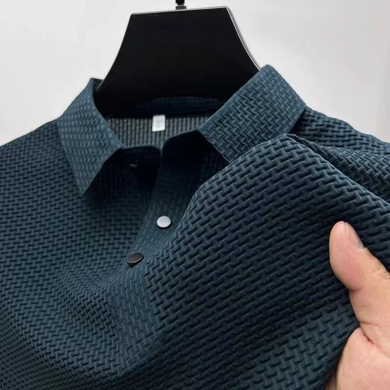 Neu Herren Business Casual Kurzarm Knochen