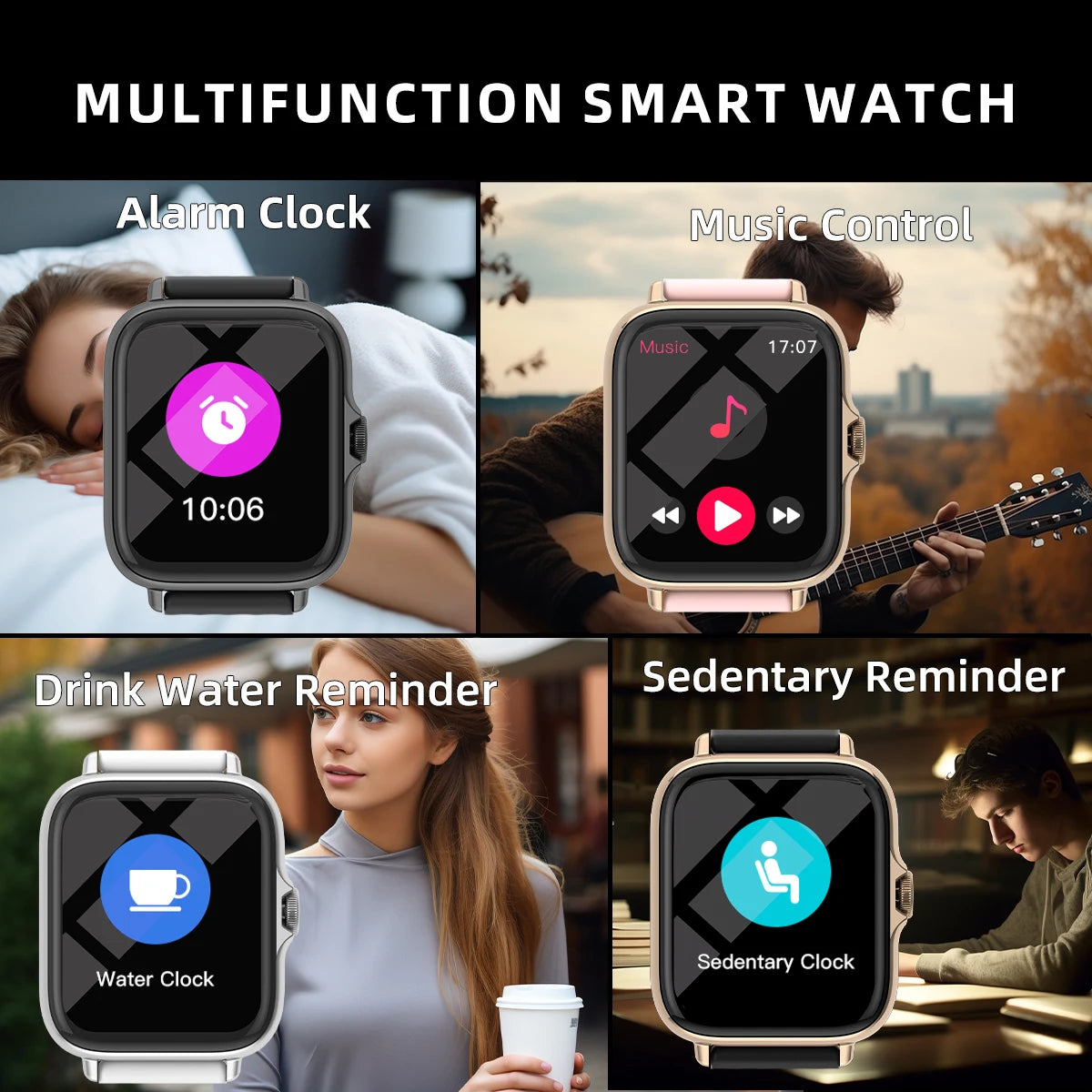 Wasserdichte Smartwatch mit Nachrichtenantwort