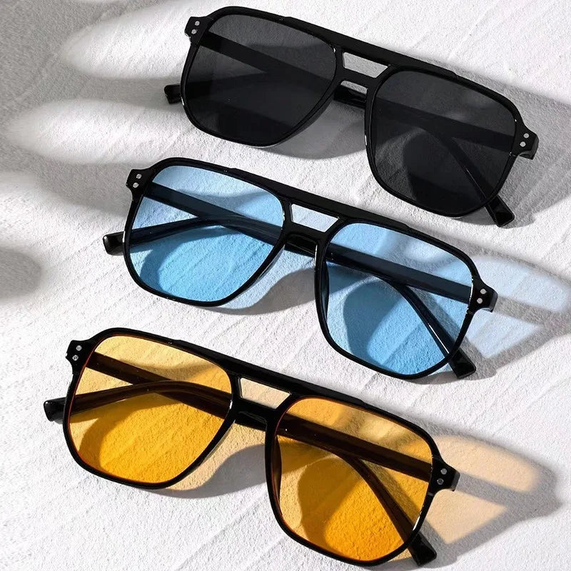 Vintage Männer Frauen Große Sonnenbrille Männer Quadrat