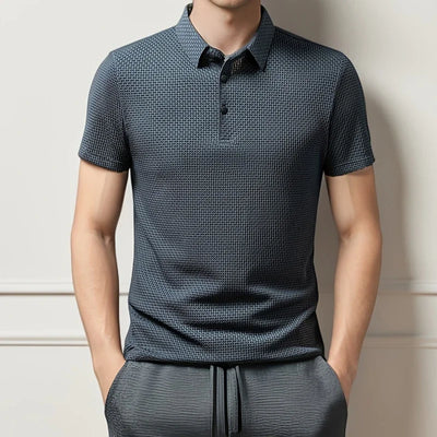 Neu Herren Business Casual Kurzarm Knochen