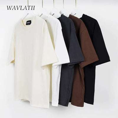 WAVLATII Übergroße Sommer-T-Shirts für Damen
