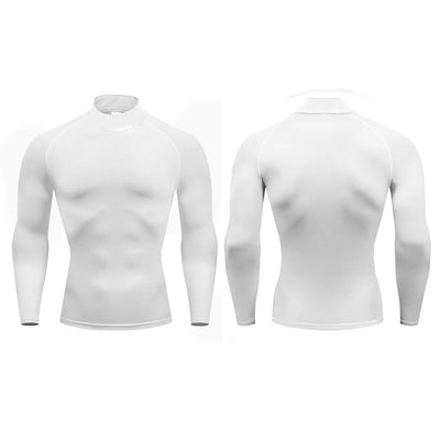Herren Lauf-T-Shirts Kompression Langarm