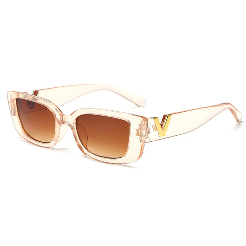 Mode Rechteck Sonnenbrille Frauen Luxus