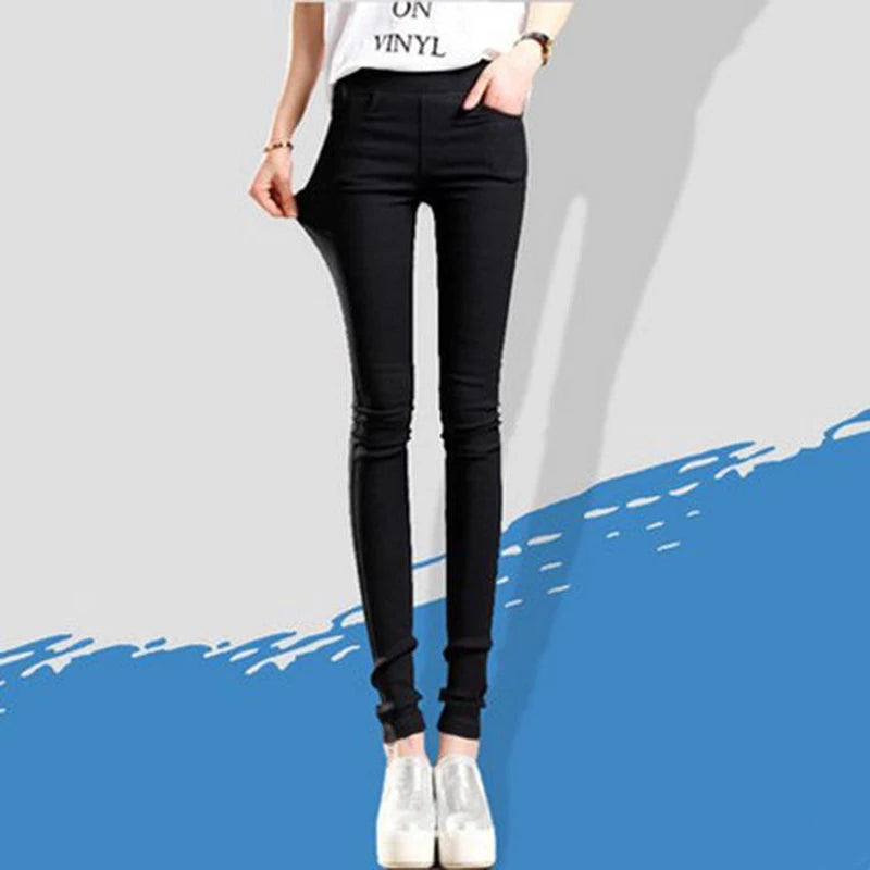 Damen Sommer Elastisch Casual Stretch Skinny