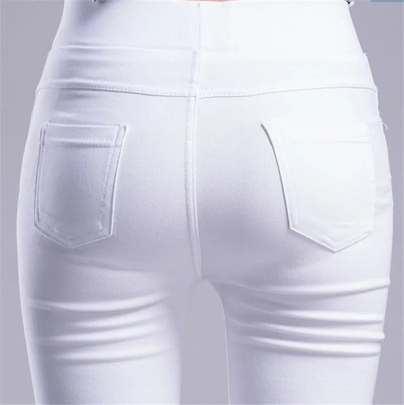 Damen Sommer Elastisch Casual Stretch Skinny