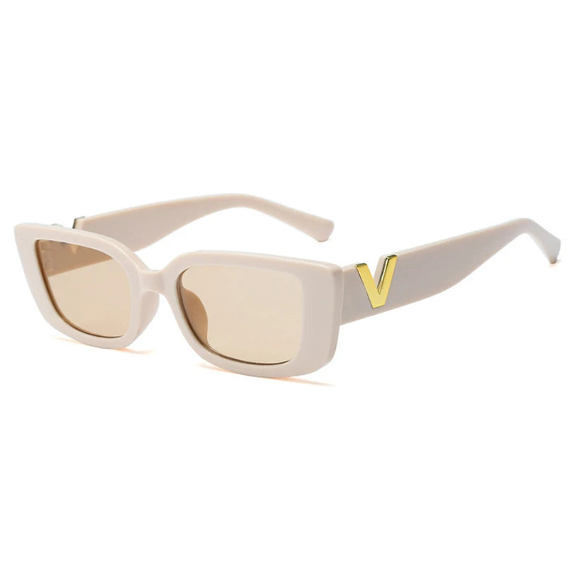 Mode Rechteck Sonnenbrille Frauen Luxus