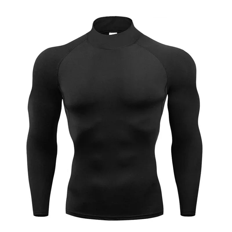 Herren Lauf-T-Shirts Kompression Langarm