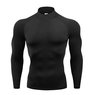 Herren Lauf-T-Shirts Kompression Langarm