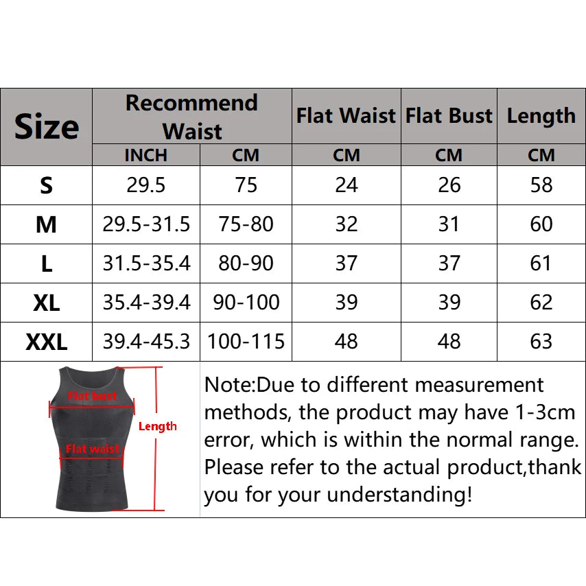 Kompressions-Body-Shaper-Tanktop für Herren,