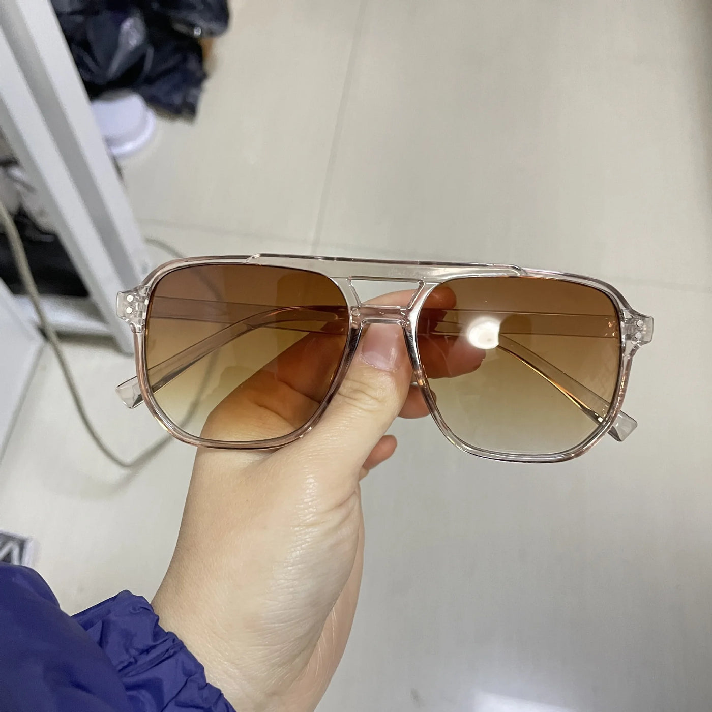 Vintage Männer Frauen Große Sonnenbrille Männer Quadrat