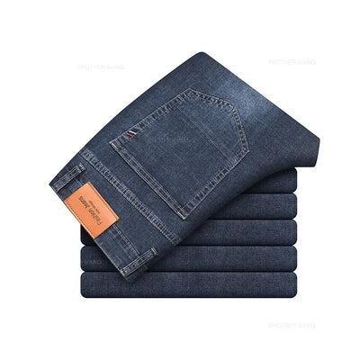 Sommer Dünne Herren Elastische Baumwolle Jeans Mode