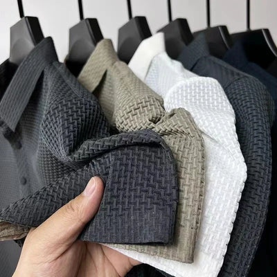Neu Herren Business Casual Kurzarm Knochen