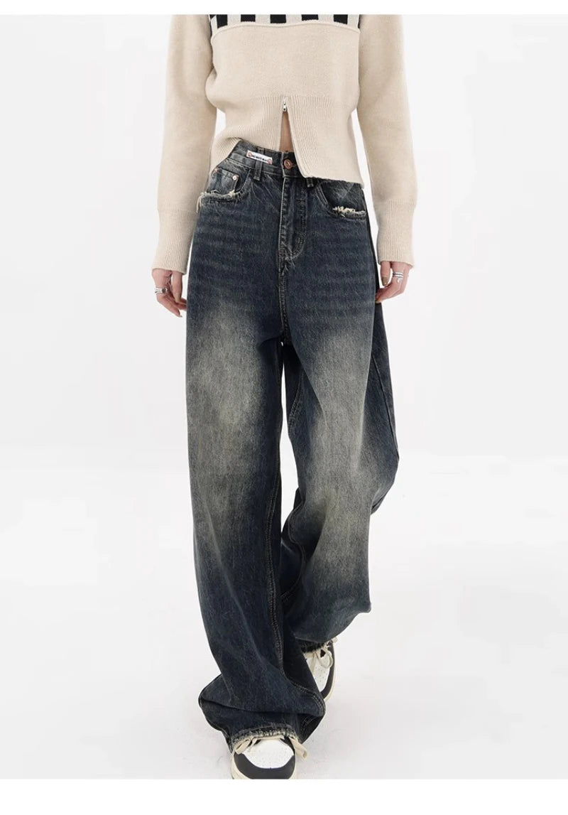 Harajuku Y2K Lose Jeans Damen Streetwear