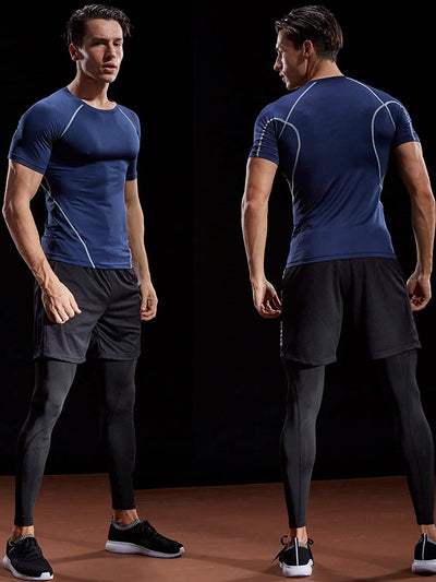 Kompressions-T-Shirt für Herren, Sommer-Sportbekleidung