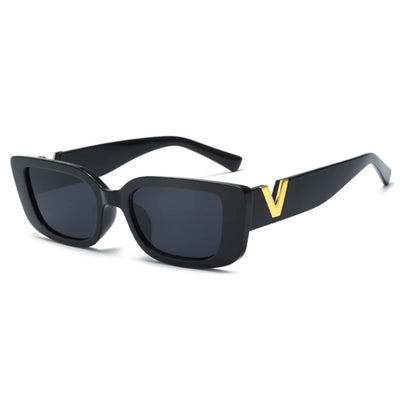 Mode Rechteck Sonnenbrille Frauen Luxus