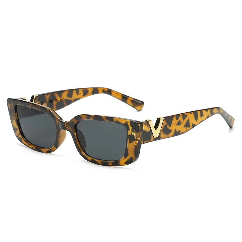 Mode Rechteck Sonnenbrille Frauen Luxus