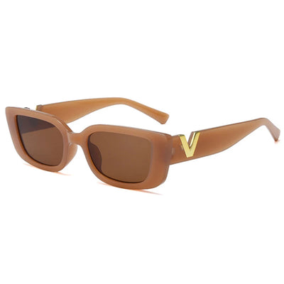 Mode Rechteck Sonnenbrille Frauen Luxus