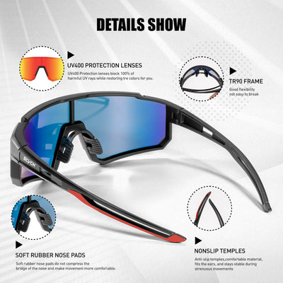 SCVCN Outdoor-Fahrrad-Sonnenbrille für Herren, Rennrad