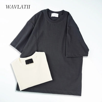 WAVLATII Übergroße Sommer-T-Shirts für Damen