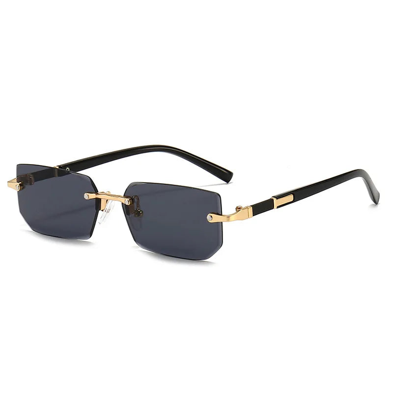 Randlose Sonnenbrille Rechteck Mode Beliebt