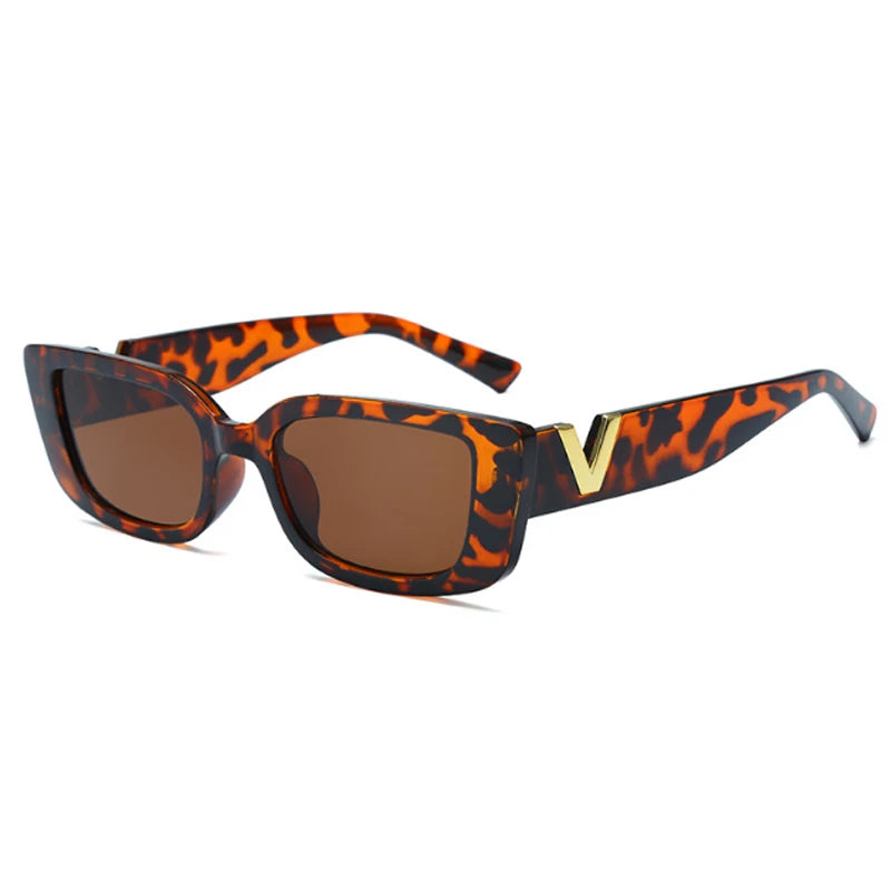 Mode Rechteck Sonnenbrille Frauen Luxus