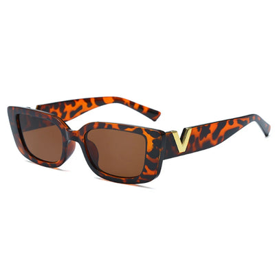 Mode Rechteck Sonnenbrille Frauen Luxus