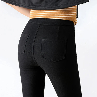 Damen Sommer Elastisch Casual Stretch Skinny