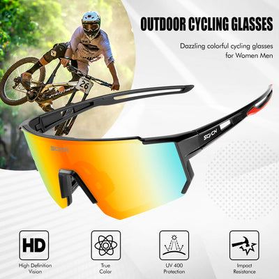 SCVCN Outdoor-Fahrrad-Sonnenbrille für Herren, Rennrad