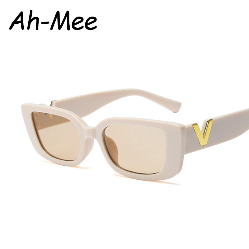 Mode Rechteck Sonnenbrille Frauen Luxus